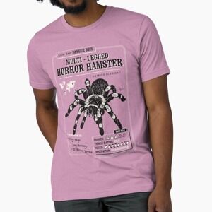 Threadless Multi Legged Horror Hamster Graphic T Shirt Pink XL Spider‎ Humor